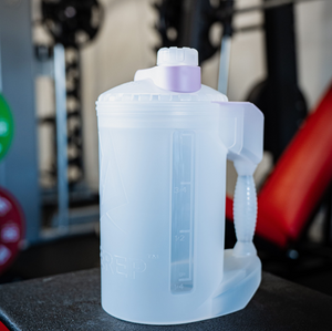 BFB bottle with a lavender cap