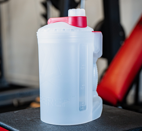 BFB bottle with a red cap